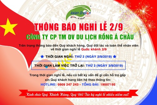 Thông báo nghỉ lễ 2/9